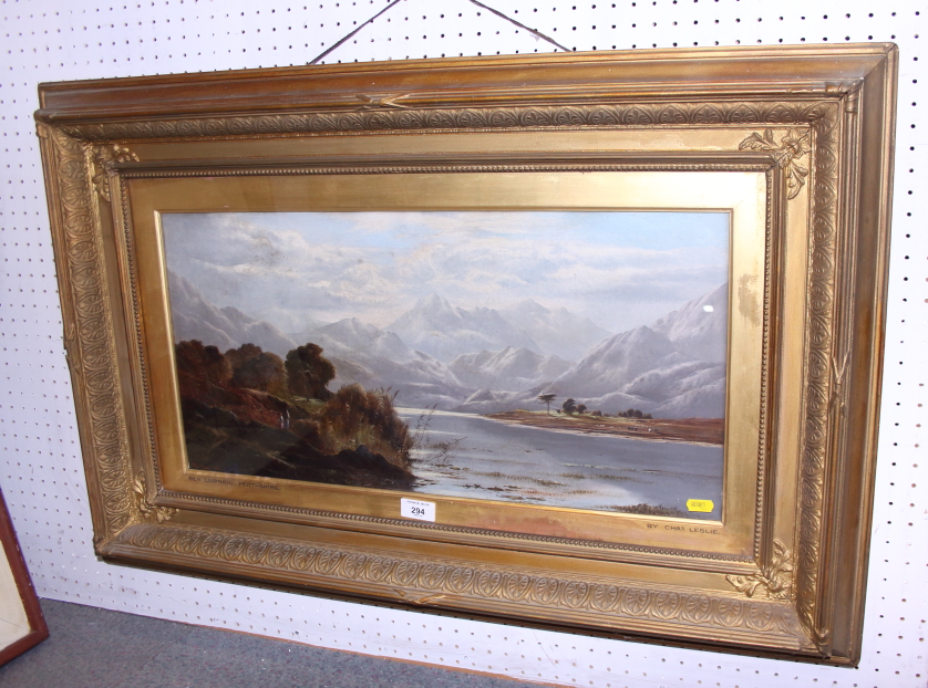 Charles Leslie, 1880: a pair of oils on canvas, "Llyn-y-Cader North Wales" and "Ben Lubnaig, - Bild 4 aus 13