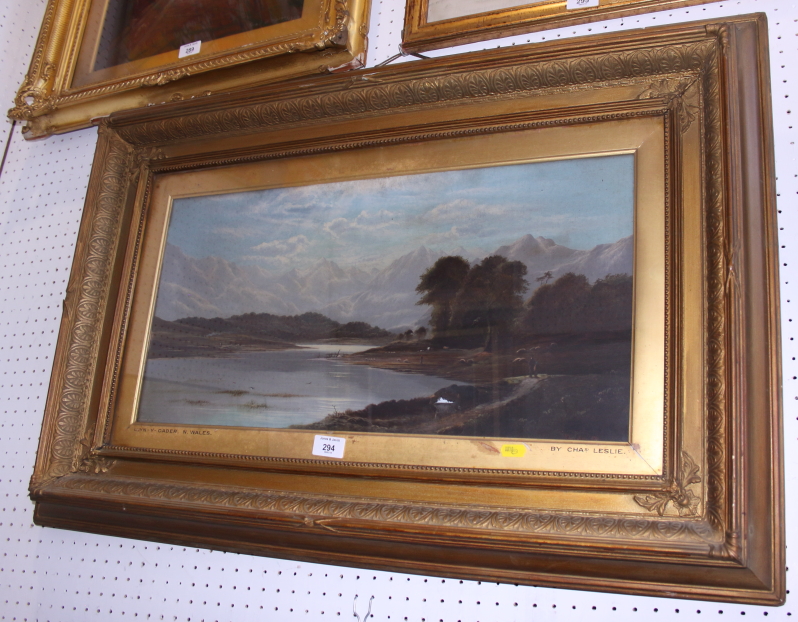 Charles Leslie, 1880: a pair of oils on canvas, "Llyn-y-Cader North Wales" and "Ben Lubnaig, - Bild 8 aus 13