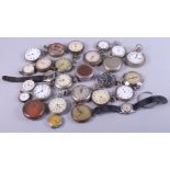 A number of pocket and other watches, mostly in base metal cases (all for restoration)