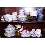 A Wedgwood "Charnwood" pattern part tea service, six Royal Albert "Lavender Rose" pattern two-handle