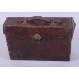 A C P Gertz Tenax folding plate camera and a number of plates, in fitted leather case