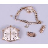 A lady's 9ct gold Rotary bracelet watch and a gentleman's gold cased Mappin wristwatch