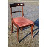 Two 19th century bar back side chairs with drop-in seats