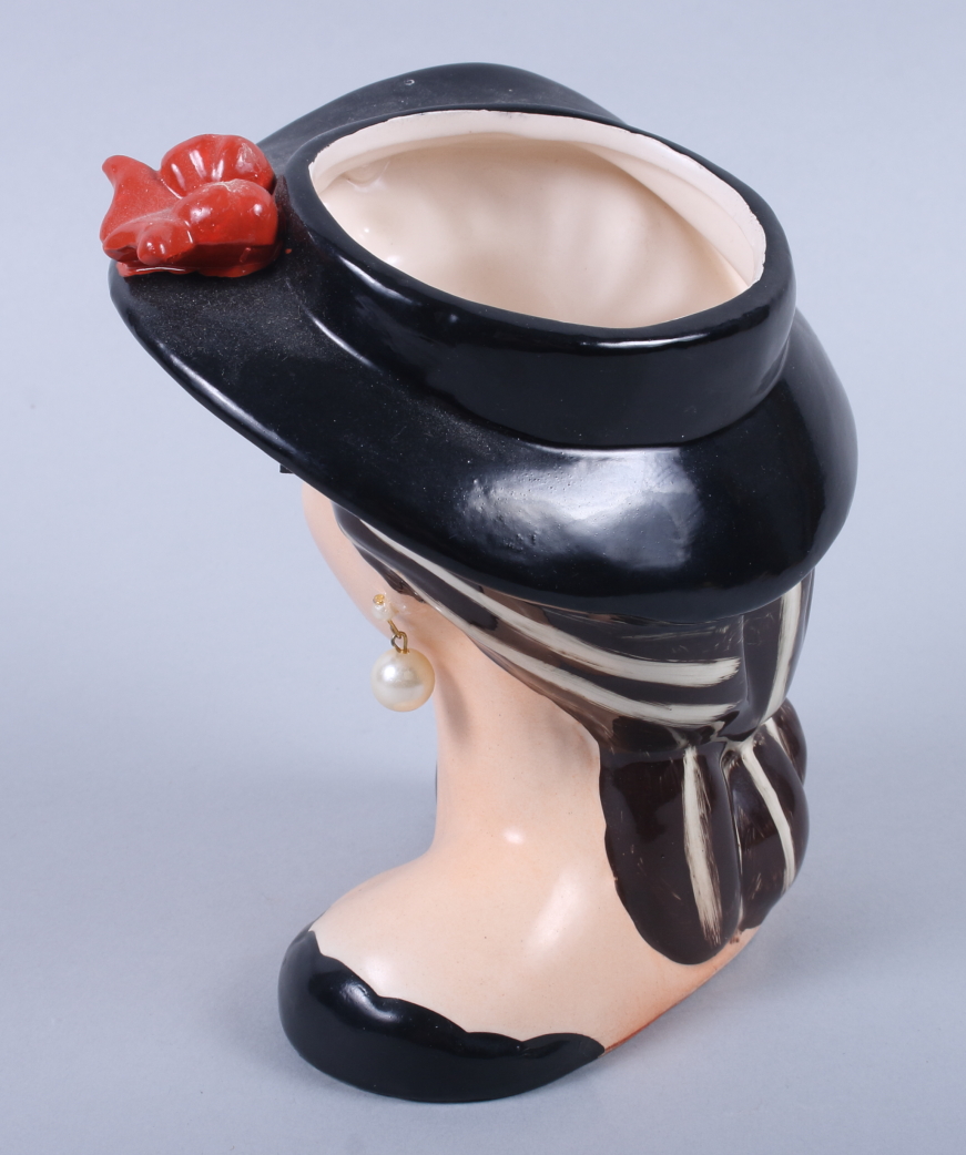 An early 20th century character jug of a woman in formal dress - Image 2 of 3