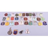 A collection of Henley Royal Regatta badges, from 1973 to 2007, and other badges