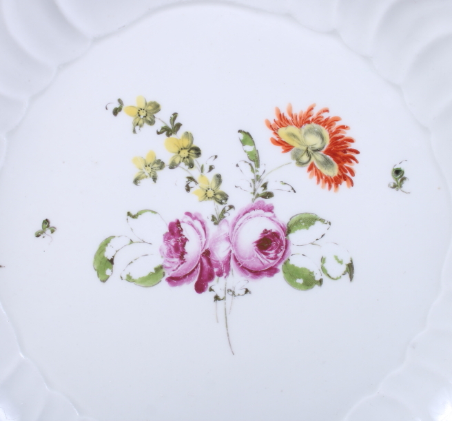 A Vienna cabinet plate, decorated with flowers, 9 1/2" dia - Image 2 of 3