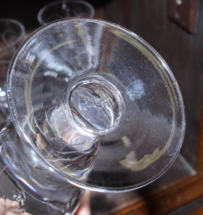 A 1950s Stuart crystal lemonade set, with engraved floral design by John Laxton, jug 9" high - Image 2 of 2