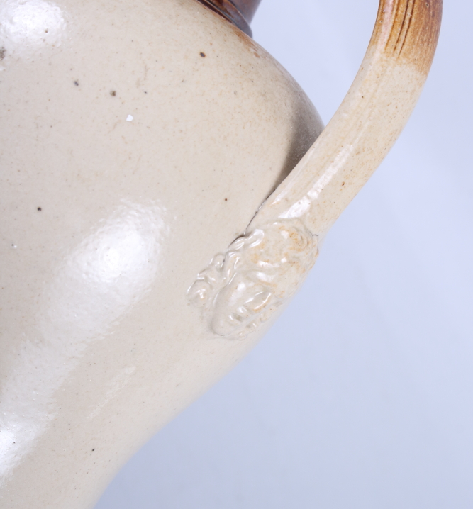 A Lambeth Stoneware jug with Silenus mask spout, 7" high (small rim chip) - Image 3 of 5