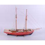 A scale model of a sailing boat, 26" long