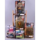 Three Re:Action 2000AD Judge Dredd Action Figures, including Judge Death, Judge Anderson and