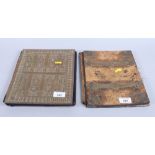 Two morocco leather blotters