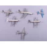 A quantity of Dinky Toys die-cast model airliners, including two Vikings, three Viscounts and a
