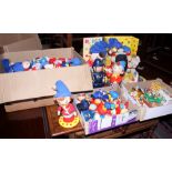 A collection of Noddy toy cars and collectables