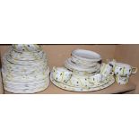 A Midwinter Stylecraft "Fiesta" pattern part combination service, including two serving dishes,