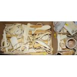 A quantity of ivory objects and off cuts for restoration purposes