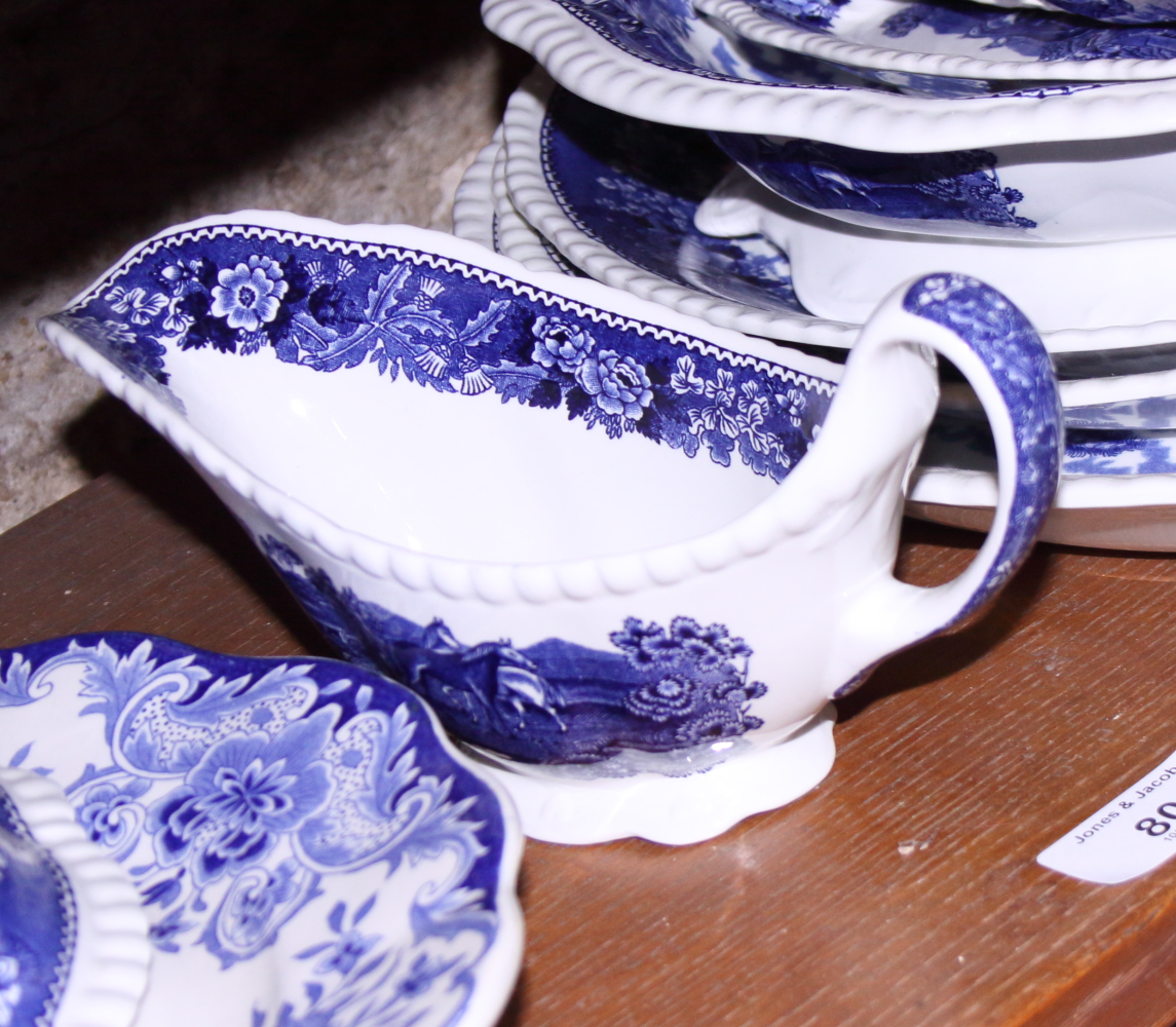 A quantity of blue and white china, including Spode "Blue Tower" pattern, Adams, etc - Image 9 of 10