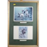 Martin Stinton,10 colour prints hounds and masters in four frames