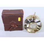 A brass mounted anemometer, measuring velocity in feet per minute, by Pastorelli & Rapkin Ltd, in