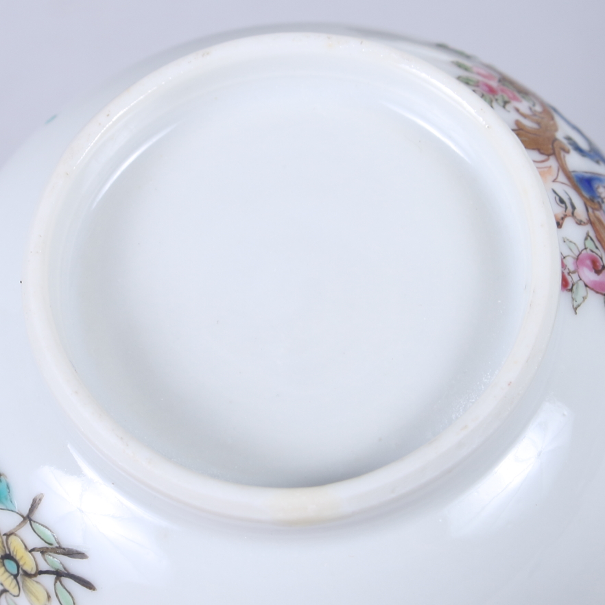 An 18th century Chinese armorial tea bowl and saucer, Arms of MacKennan, and an 18th century Chinese - Image 4 of 11