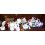 A Royal Worcester blush ivory jug, a Beswick model of a monkey smoking a pipe and other china,