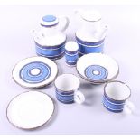 A Midwinter Stonehenge "Moon" pattern part combination service, including a teapot, a coffee pot,