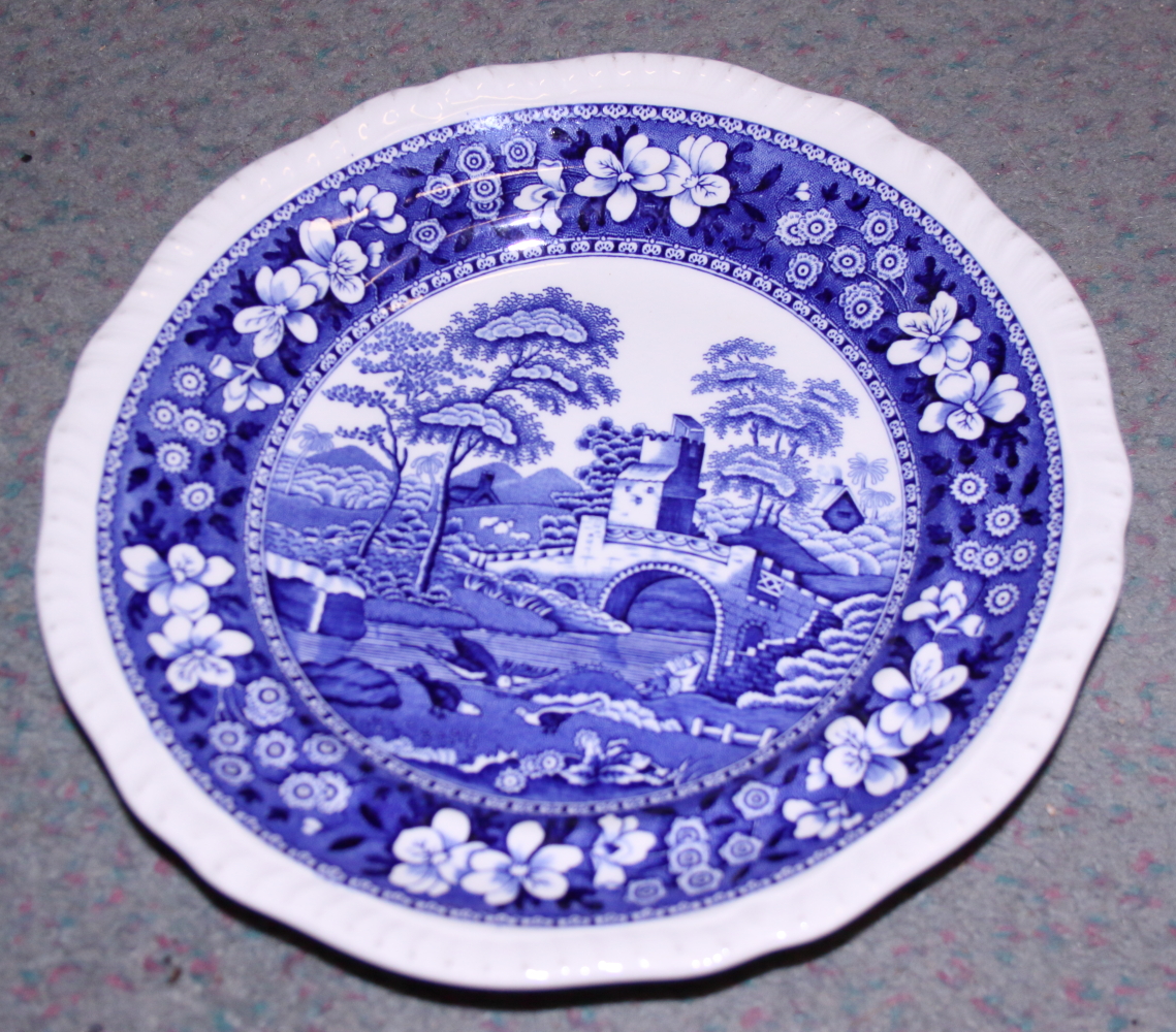 A quantity of blue and white china, including Spode "Blue Tower" pattern, Adams, etc - Image 3 of 10