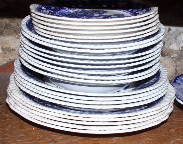 A quantity of blue and white china, including Spode "Blue Tower" pattern, Adams, etc - Image 2 of 10