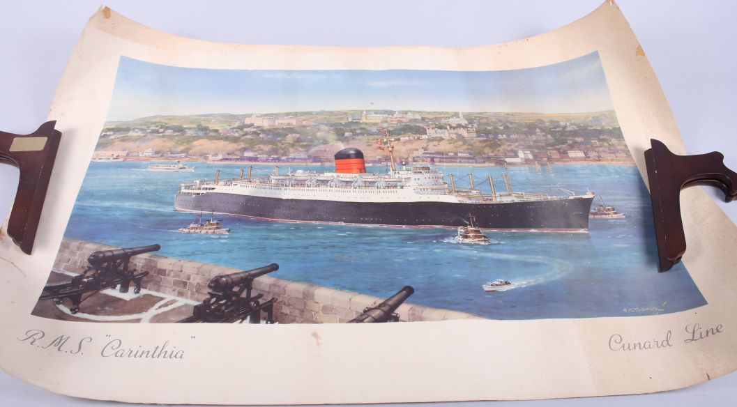 C E Turner: three unframed prints, Cunard Liners, RMS Queen Mary, RMS Caronia and RMS Carinthia - Image 7 of 9