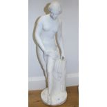 A 19th century marble statue of Venus, 27 1/2" high (restorations)