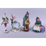 Two Royal Doulton figures, "Silks and Ribbons" HN2017 and "Mask Seller" HN2103, and two