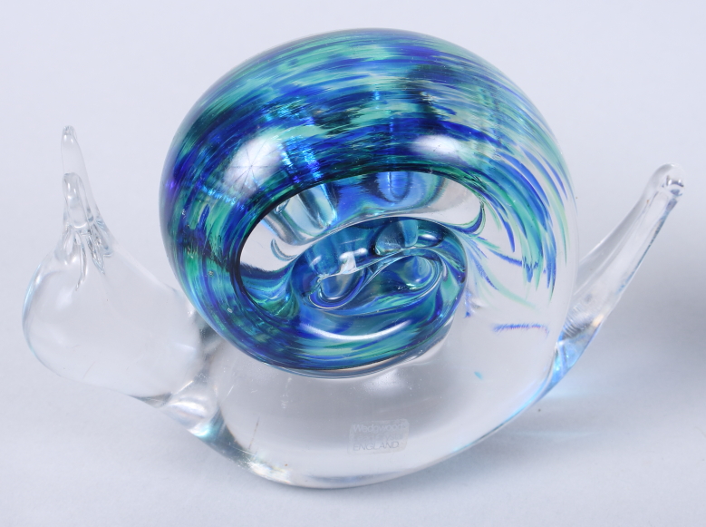 A glass paperweight, formed as a snail, and eleven other glass paperweights, various - Image 2 of 2