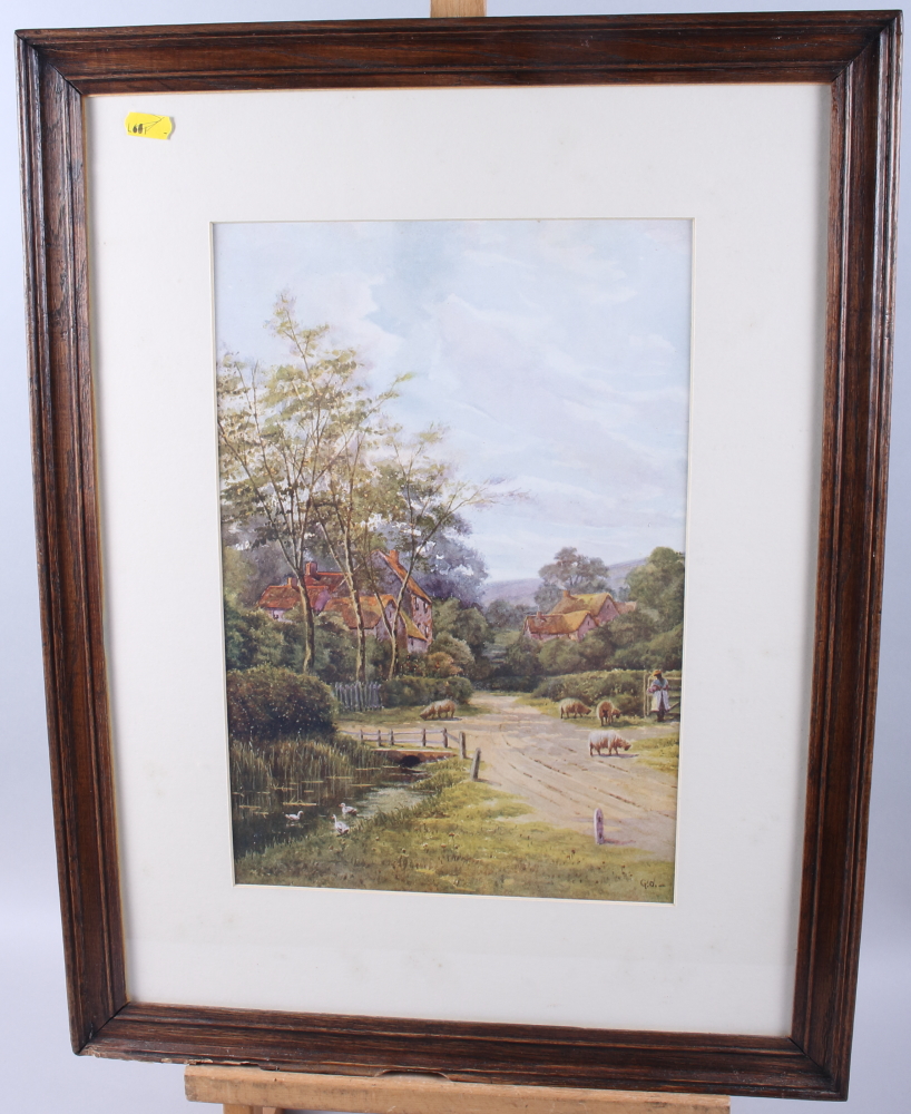Michael Vicary: watercolours, Temple Island Henley-on-Thames, 10" x 14 1/2", in white frame, and a - Image 7 of 9