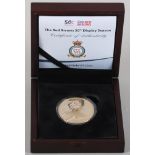 The Red Arrows 50th Display Season Jersey Gold £5 coin, in fitted case
