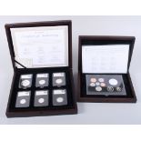 The 2014 Datestamp United Kingdom Silver Proof Year Set, in fitted case, and The Queen's Fourth
