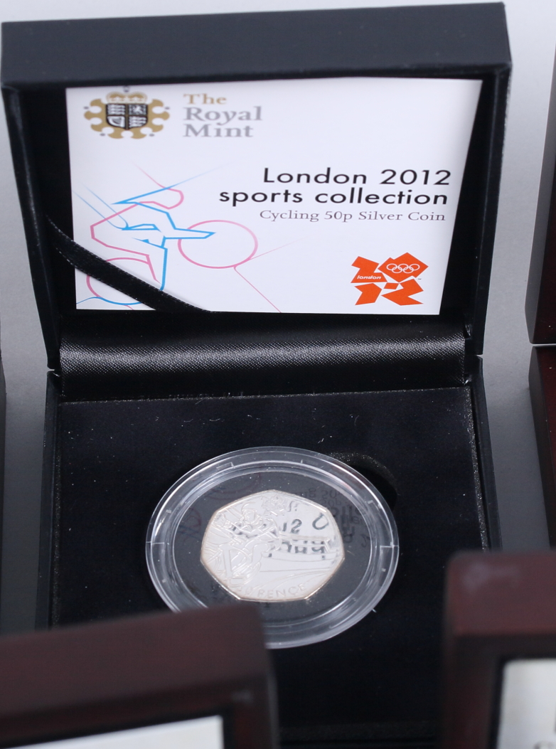 A number of Royal Mint silver proof coins, including £5, £1, 50p - Image 6 of 17