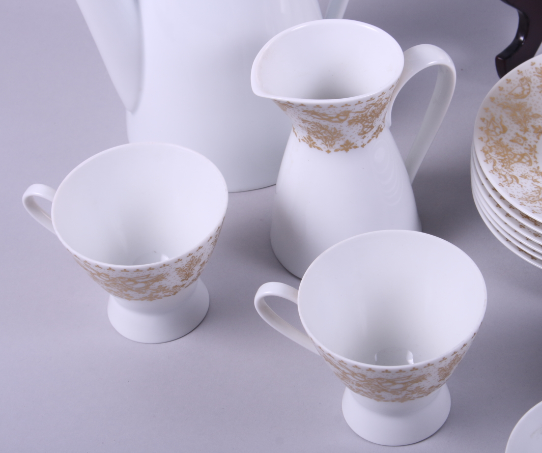 A Rosenthal Studio Line "Form 2000" pattern coffee service for six with gilt decoration by Bjorn - Bild 3 aus 10