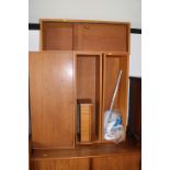 A mid 20th century teak wall unit