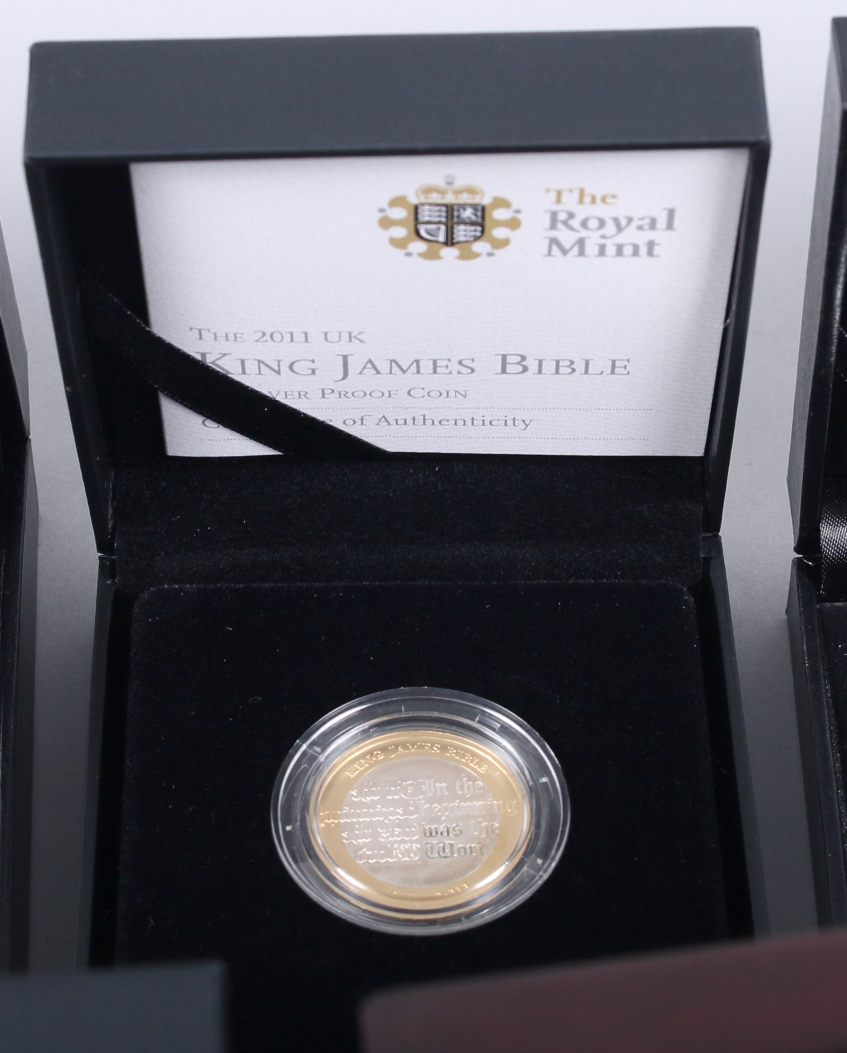 A number of Royal Mint silver proof coins, including £5, £1, 50p - Image 5 of 17