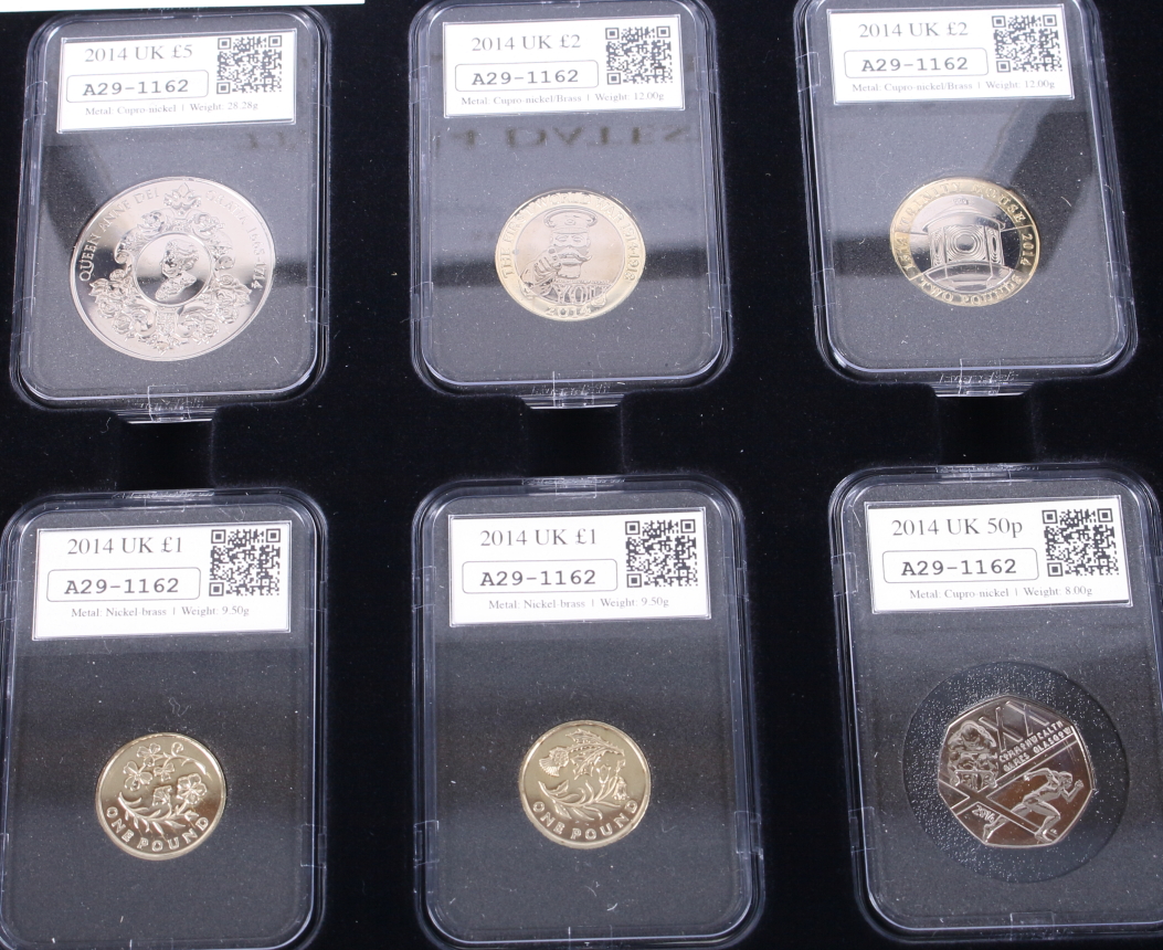 The 2014 Datestamp United Kingdom Specimen Year Set, in fitted case and two further identical sets - Image 5 of 7