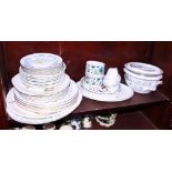 A Royal Standard bone china part dinner service with scrolled decoration, a Portmeirion "Botanic