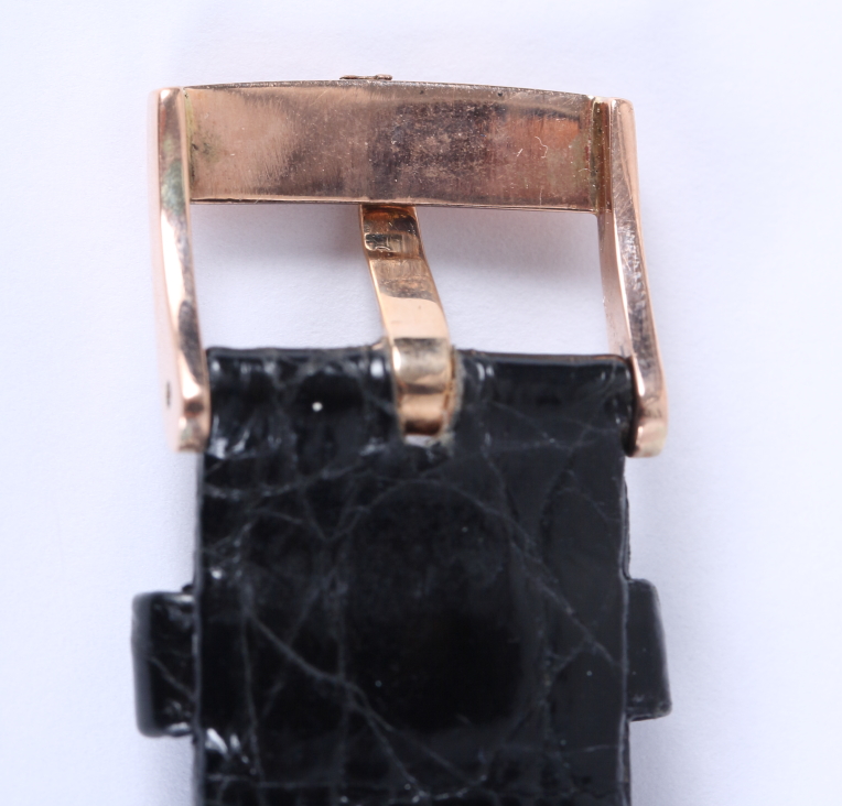 A gentleman's mid-size 18ct gold cased Vacheron & Constantin wristwatch, black enamel dial with - Image 5 of 8