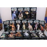 A collection of seventeen boxed Star Wars "Collector Series" figures