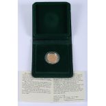 A gold proof sovereign, dated 1980, in fitted case
