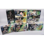 A selection of eight Star Wars "The Power of the Force" dioramas and figures, including Chewbacca,