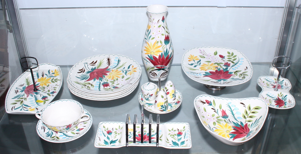 A collection of 1960s Midwinter "Bella Vista" pattern tableware, designed by Eve Midwinter and
