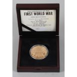 The Centenary of the First World War Guernsey gold £5 coin, in fitted case