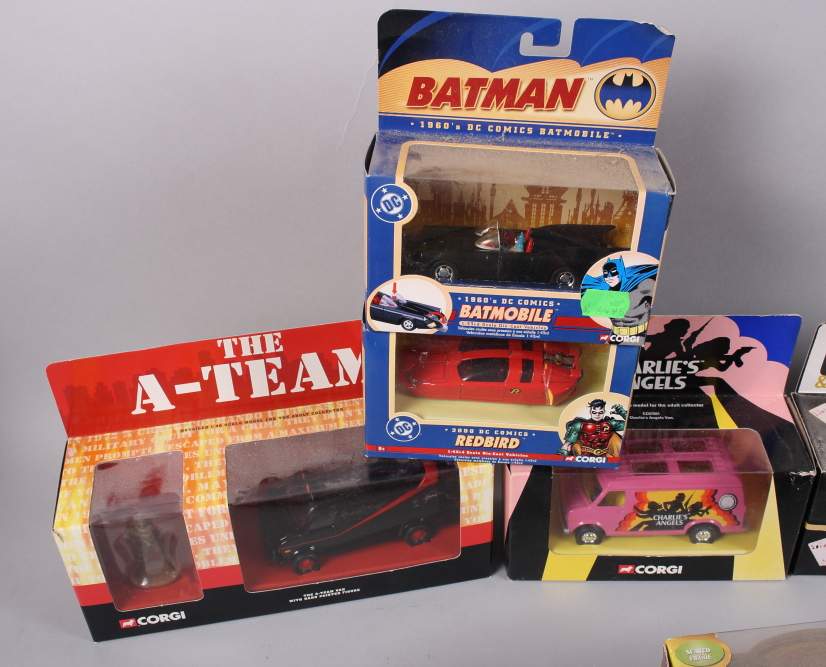 A quantity of mostly die-cast Dinky Toys vehicles, including the Batcycle, Dukes of Hazzard Dodge - Image 7 of 7