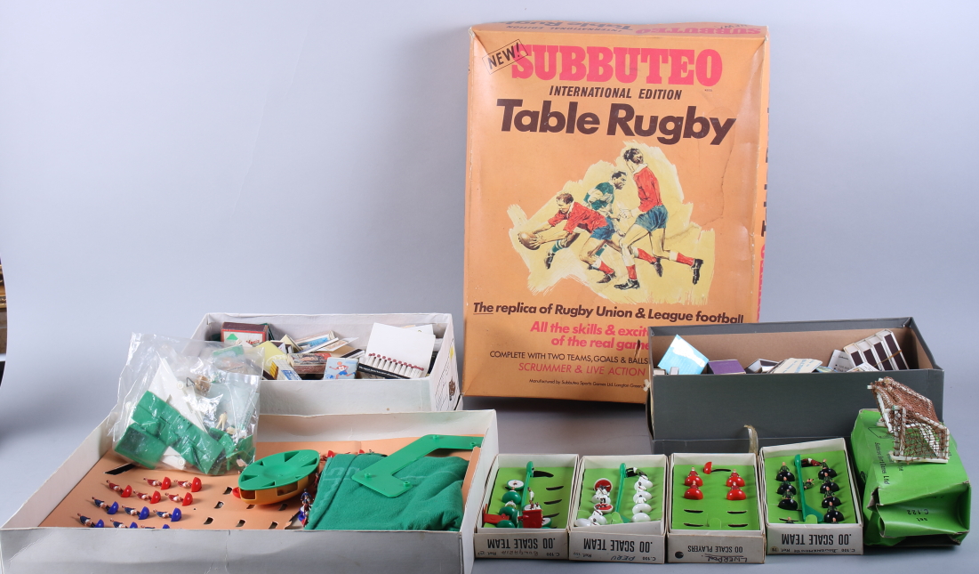 A quantity of Subbuteo and a collection of match boxes and matches