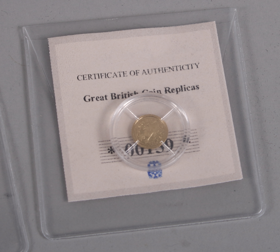 Fifteen Great British Gold Replicas, struck in 14ct gold - Image 4 of 10