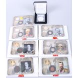 A number of German coins and medallions, in presentation packs, and an Australian Kangaroo 1oz